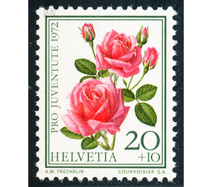 roses  - Switzerland 1972 - 20 Rappen