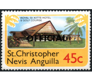 Royal St. Kitts Hotel, overprint "OFFICIAL" - Caribbean / Saint Kitts and Nevis 1980 - 45