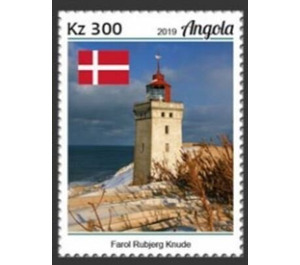 Rubjerg Knude Lighthouse & Denmark Flag - Central Africa / Angola 2019 - 300