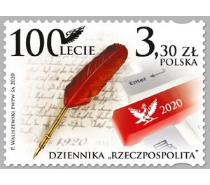 Rzeczpospolita Newspaper Centenary - Poland 2020 - 3.30