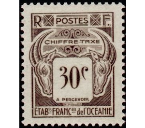 Sales tax collectable - Polynesia / French Oceania 1948 - 30