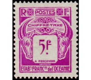 Sales tax collectable - Polynesia / French Oceania 1948 - 5