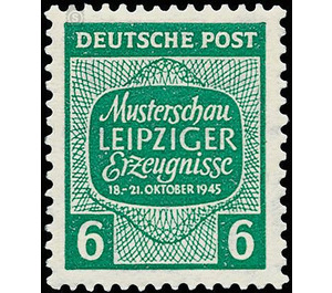 Sample show Leipzig products  - Germany / Sovj. occupation zones / West Saxony 1945 - 6 Pfennig