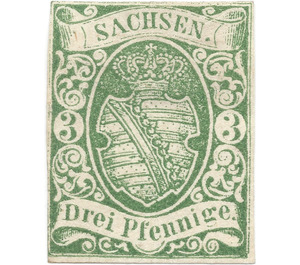 Saxony Coat of Arms - Germany / Old German States / Saxony 1851 - 3