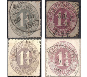 Schleswig - Value in oval - Germany / Old German States / Schleswig Holstein & Lauenburg 1867 Set