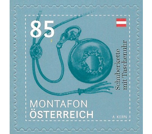 Schuberkette watch chain with pocket watch - Montafon - Austria / II. Republic of Austria 2020 - 85 Euro Cent