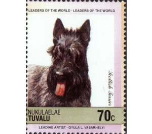 Scottish Terrier (Canis lupus familiaris) - Polynesia / Tuvalu, Nukulaelae 1985