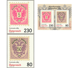 Series Classic Edition - Postage Stamps 1883 - Austria / II. Republic of Austria 2019 Set