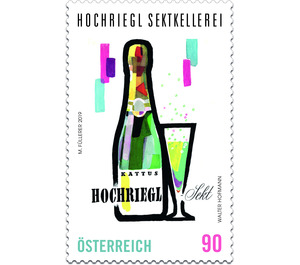 Series Classical trademarks - Hochriegel sparkling wine cellar  - Austria / II. Republic of Austria 2019 - 90 Euro Cent