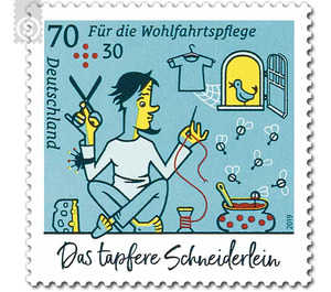 Series "For Charity" - Grimms' Fairy Tales - The Brave Little Tailor - "In the tailor shop"  - Germany / Federal Republic of Germany 2019 - 70 Euro Cent