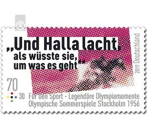 Series "For Sports" - Legendary Olympic Moments - "And Halla laughs, as if she'd know what it's all about"  - Germany / Federal Republic of Germany 2019 - 70 Euro Cent