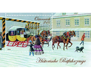 Series: Historical postal vehicles - Royal and Imperial Express Mail - the Mariahilf Line  - Austria / II. Republic of Austria 2019