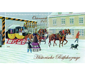 Series: Historical postal vehicles - Royal and Imperial Express Mail - the Mariahilf Line  - Austria / II. Republic of Austria 2019