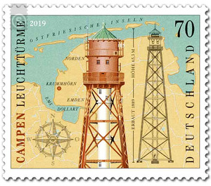 Series "Lighthouses" - Lighthouse Campen  - Germany / Federal Republic of Germany 2019 - 70 Euro Cent