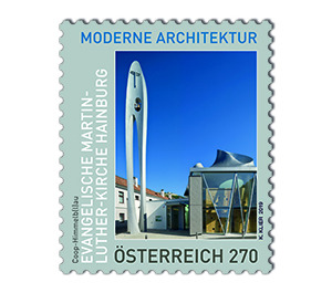 Series Modern architecture in Austria - Martin Luther Protestant Church, Hainburg  - Austria / II. Republic of Austria 2019 - 270 Euro Cent