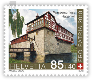 Series Pro Patria - Castles in Switzerland - Water castle Hagenwil  - Switzerland 2018 - 85 Rappen