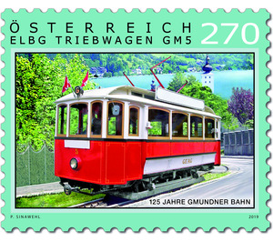 Series: Railways - 125 years of the Gmunden tramway  - Austria / II. Republic of Austria 2019 - 270 Euro Cent