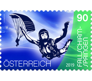 Series: Sports - Sport and air - skydiving  - Austria / II. Republic of Austria 2019 - 90 Euro Cent