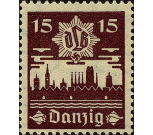 Skyline of Danzig with DLB emblem - Poland / Free City of Danzig 1937 - 15
