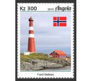 Slettnes Lighthouse & Norway Flag - Central Africa / Angola 2019 - 300