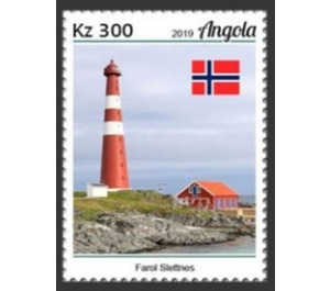 Slettnes Lighthouse & Norway Flag - Central Africa / Angola 2019 - 300