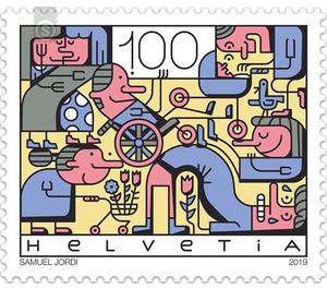 Social Diversity - Social jigsaw (joint issue CH-LIE) - Switzerland 2019 - 100 Rappen