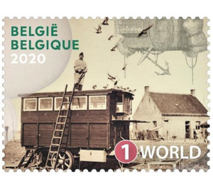 Soldier Releasing Homing Pigeons during World War I - Belgium 2020 - 1