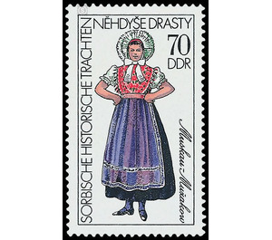 Sorbian historical costumes  - Germany / German Democratic Republic 1977 - 70 Pfennig