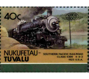 Southern Pacific Railroad Class 4300 4-8-2 1923 USA - Polynesia / Tuvalu, Nukufetau 1986