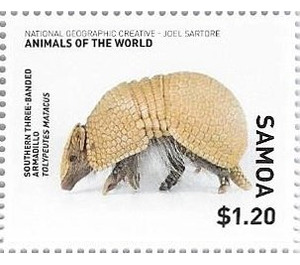 Southern Three-banded Armadillo - Polynesia / Samoa 2016 - 1.20