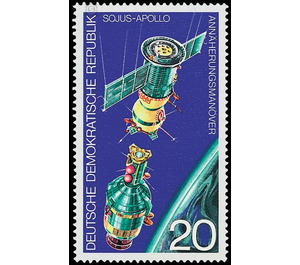 Soviet-American space travel entrepreneurs Soyuz-Apollo  - Germany / German Democratic Republic 1975 - 20 Pfennig