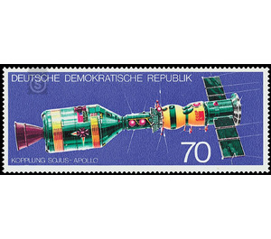 Soviet-American space travel entrepreneurs Soyuz-Apollo  - Germany / German Democratic Republic 1975 - 70 Pfennig