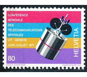 Space Radio Conference  - Switzerland 1971 - 80 Rappen