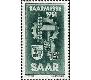 Special edition on the occasion of the Saarmesse 1951 - Germany / Saarland 1951 - 1,500 Pfennig