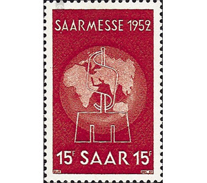 Special edition on the occasion of the Saarmesse 1951 - Germany / Saarland 1952 - 1,500 Pfennig
