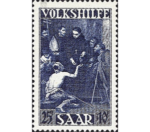Special stamp series: Charity issue in favor of Volkshilfe - Germany / Saarland 1949 - 25 Franc