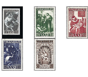 Special stamp series: Charity issue in favor of Volkshilfe - Germany / Saarland 1949 Set