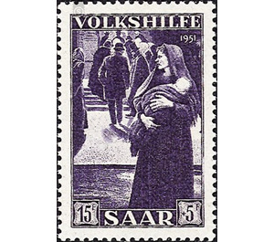 Special stamp series: Charity issue in favor of Volkshilfe - Germany / Saarland 1951 - 1,500 Pfennig