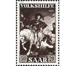 Special stamp series: Charity issue in favor of Volkshilfe - Germany / Saarland 1951 - 5,000 Pfennig