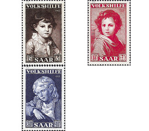 Special stamp series: Charity issue in favor of Volkshilfe - Germany / Saarland 1952 Set