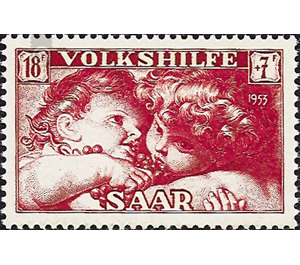 Special stamp series: Charity issue in favor of Volkshilfe - Germany / Saarland 1953 - 1,800 Pfennig