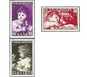 Special stamp series: Charity issue in favor of Volkshilfe - Germany / Saarland 1953 Set