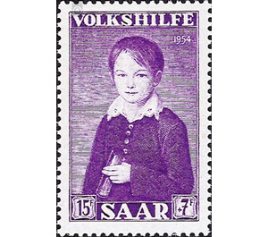 Special stamp series: Charity issue in favor of Volkshilfe - Germany / Saarland 1954 - 1,500 Pfennig