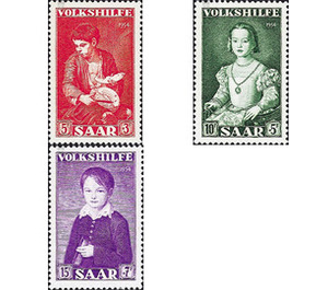 Special stamp series: Charity issue in favor of Volkshilfe - Germany / Saarland 1954 Set