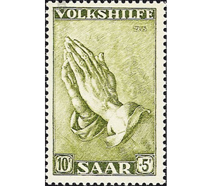 Special stamp series: Charity issue in favor of Volkshilfe - Germany / Saarland 1955 - 1,000 Pfennig