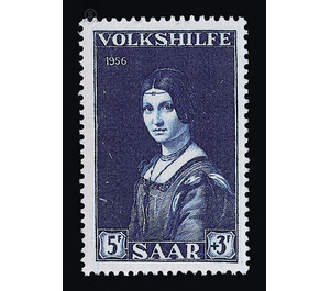 Special stamp series: Charity issue in favor of Volkshilfe - Germany / Saarland 1956 - 5 Franc