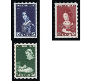 Special stamp series: Charity issue in favor of Volkshilfe - Germany / Saarland 1956 Set