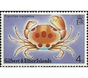 Spotted Reef Crab (Carpilius maculatus) - Micronesia / Gilbert and Ellice Islands 1975 - 4