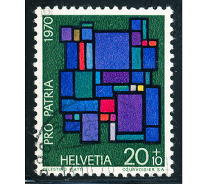 Stained glass squares  - Switzerland 1970 - 20 Rappen