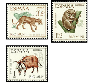 Stamp Day 1967 - Central Africa / Equatorial Guinea  / Rio Muni 1967 Set